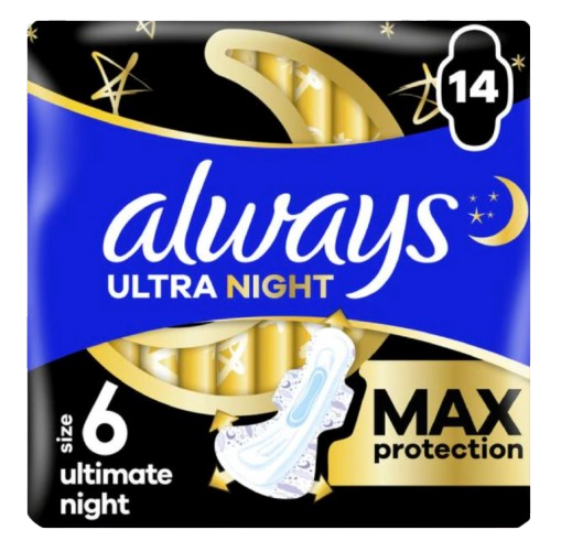 Always Ultimate Night Maandverband Met Vleugels 14 Stuks